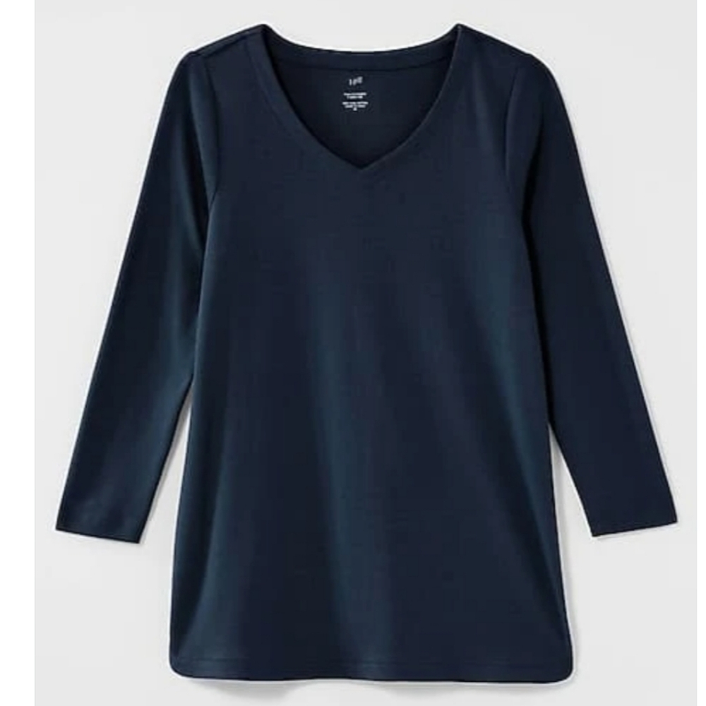 J. Jill Pima 3/4-sleeve V-neck Top XL
